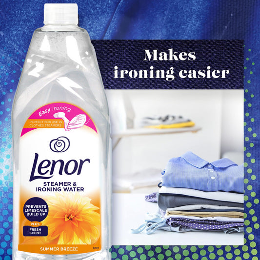 Lenor Clothes Steamer & Ironing Water Prevent Limescale Summer Breeze 1L