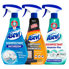 Asevi Disinfectant Chimney Glass Cleaner Spanish Cleaning Spray Bundle Set Spray