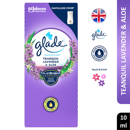 Glade Touch & Fresh Refills Fragrance Air Freshner Tranquil Lavender & Aloe 10ml
