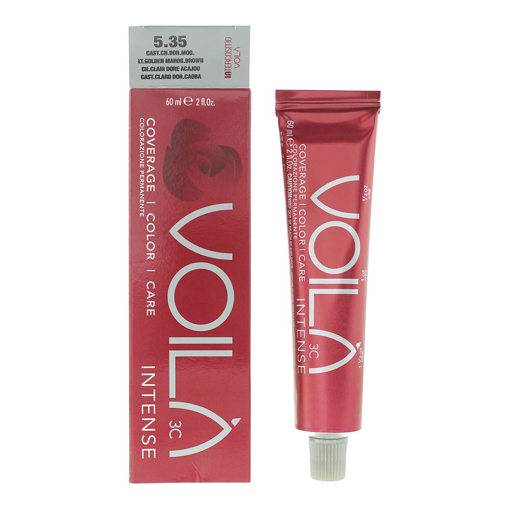 Intercosmo Voila� 3C Intense 5.35 Light Golden Mahgant Brown Hair Colour 60ml
