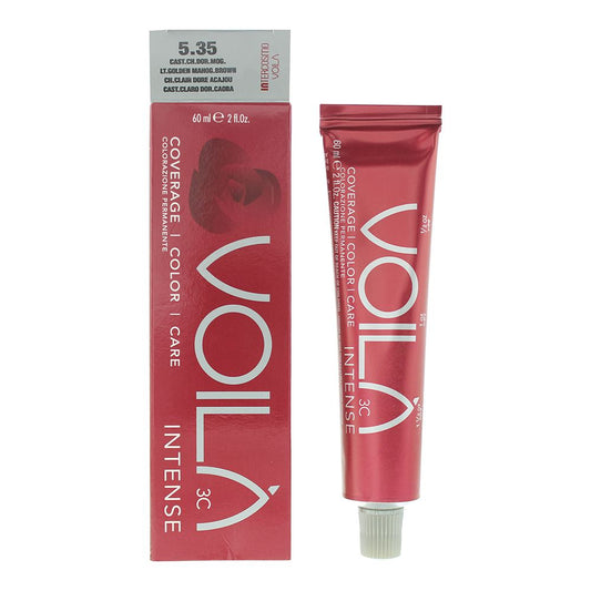 Intercosmo Voila� 3C Intense 5.35 Light Golden Mahgant Brown Hair Colour 60ml