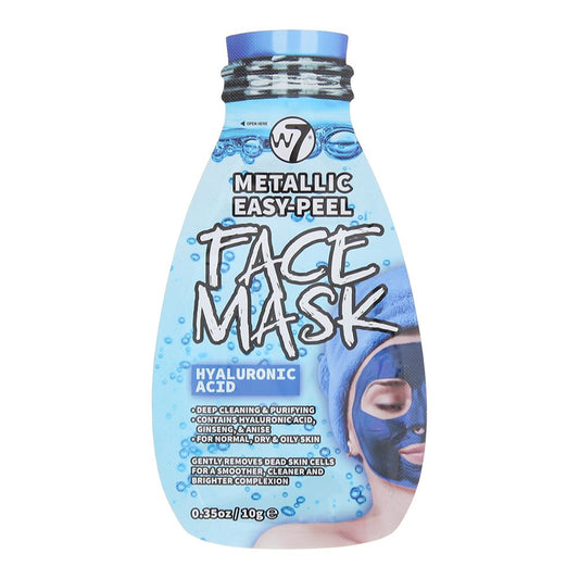 W7 Metallic Easy-Peel Hyaluronic Acid Face Mask 10g For Unisex