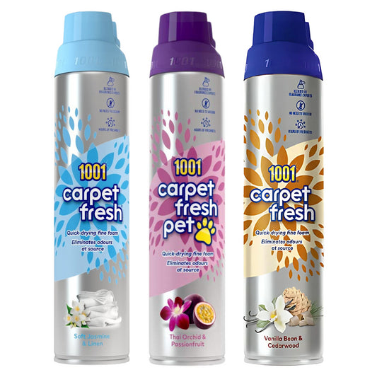 1001 Carpet Fresh Hour Freshness Long Lasting Fragrance Cleaner Foam Spray 300ml