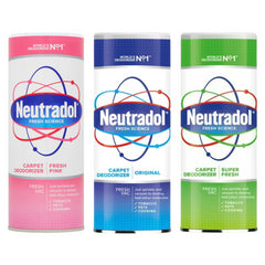 Neutradol Carpet Deodorizer Pink, Original, Super Fresh Vac 350G Bundle Set
