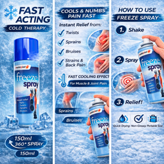 Masterplast Freeze Spray Instant Cooling Relief for Sprains & Bruises 150ml