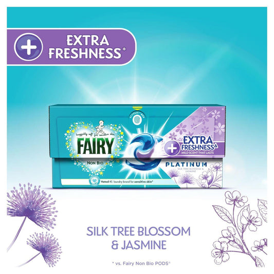 Fairy Non-Bio Extra Freshness Pods Platinum Silk Tree Blossom & Jasmine 34W 816g