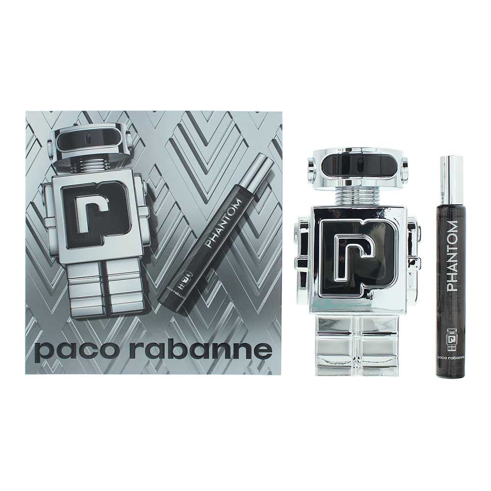 Paco Rabanne Phantom 2 Piece Gift Set: EDT 100ml - Eau de Toilette 10ml