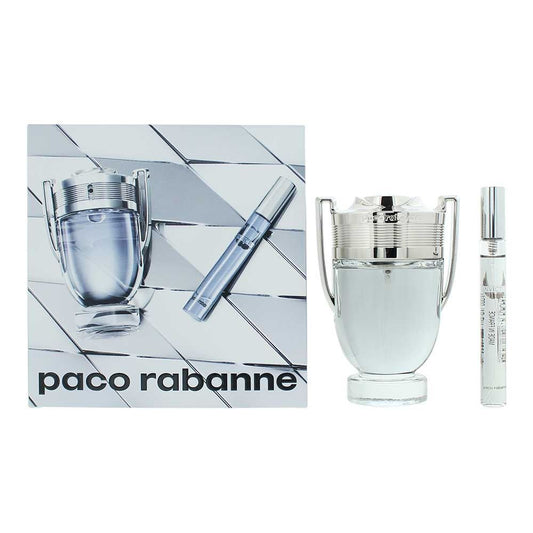 Paco Rabanne Invictus 2 Piece Gift Set: Eau de Toilette, Eau de Toilette