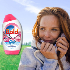 Bold Laundry Detergent Gel Liquid For Clothes Pink Blossom Fragrance 24W 840ml