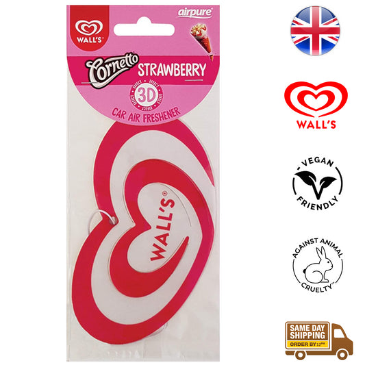 Walls Hanging Car Air Freshener Odor Neutralizer Fragrance Strawberry