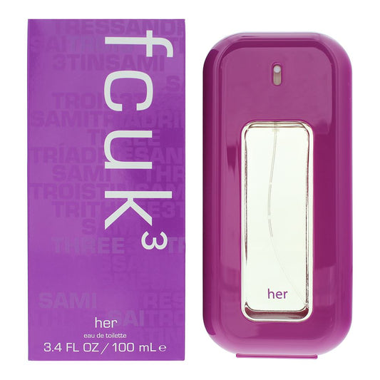 FCUK 3 Her Eau de Toilette 100ml Womens Fragrance Spray