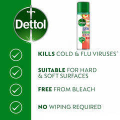 Dettol All In One Disinfectant Spray Summer Fruits Surface Odour Remover 300ml