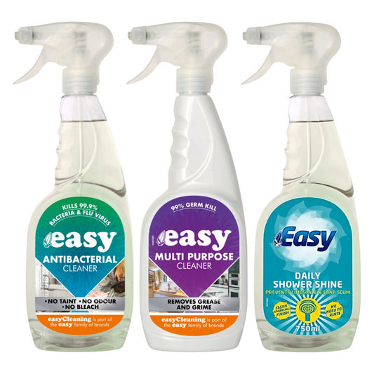 Easy Antibacterial Daily Shower Shine Multi-Purpose Cleaner Spray Bundle Set