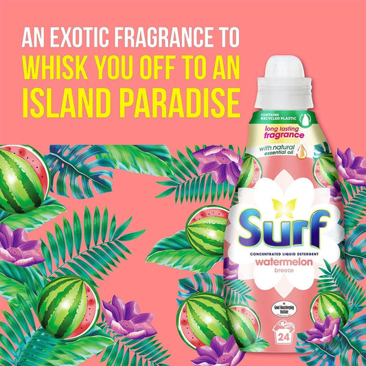 Surf Laundry Detergent Liquid Fabric Clothes Watermelon Breeze 24 Washes 648ml