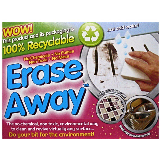 Oven Pride Erase Away Non Chemical Magic Sponge Multi Surface Free Cleaning 2Pad
