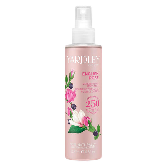 Yardley English Rose Moisturising Body Mist for Womens 200ml
