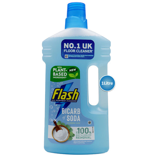 Flash All Purpose Liquid Cleaner Multi Surface Dirt Remover Bicarb Of Soda 1L