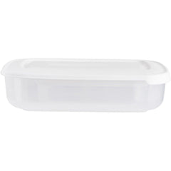 Wilko Rectangle Food Storage Container Clear Plastic Picnic Lunch Box Lid 3Pk