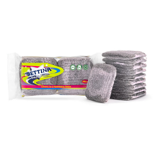 Bettina Soap Pads Cleans Sparking Shine Pre Soaped Convenienc detergent Scrub 10