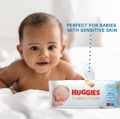 Huggies Pure Extra Care Sensitive Skin Care Baby 56 Wipes