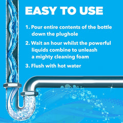 Mr Muscle Drain Foamer Kitchen Sink Bathroom Expanding Foam Pipe Cleaner 500ml