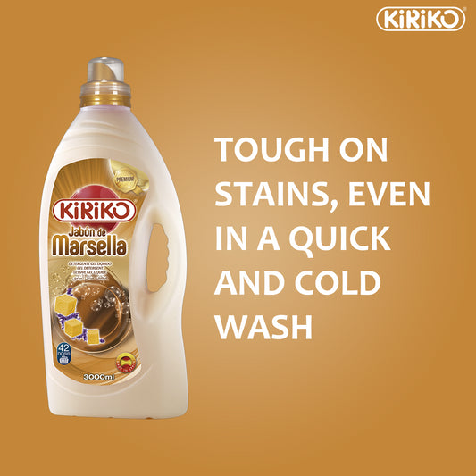 Kiriko Clothes Laundry Detergent Washing Liquid Jabon De Marsella 42 Wahes 3L