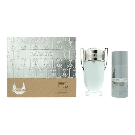 Paco Rabanne Invictus 2 Piece Gift Set: Eau de Toilette, Deodorant Spray