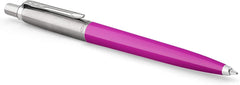 Parker Jotter Ballpoint Pen Medium Magenta Ink Stainless Steel Barrel Body