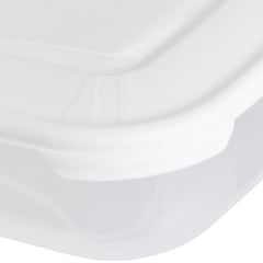Wilko Rectangle Food Storage Container Clear Plastic Picnic Lunch Box Lid 3Pk