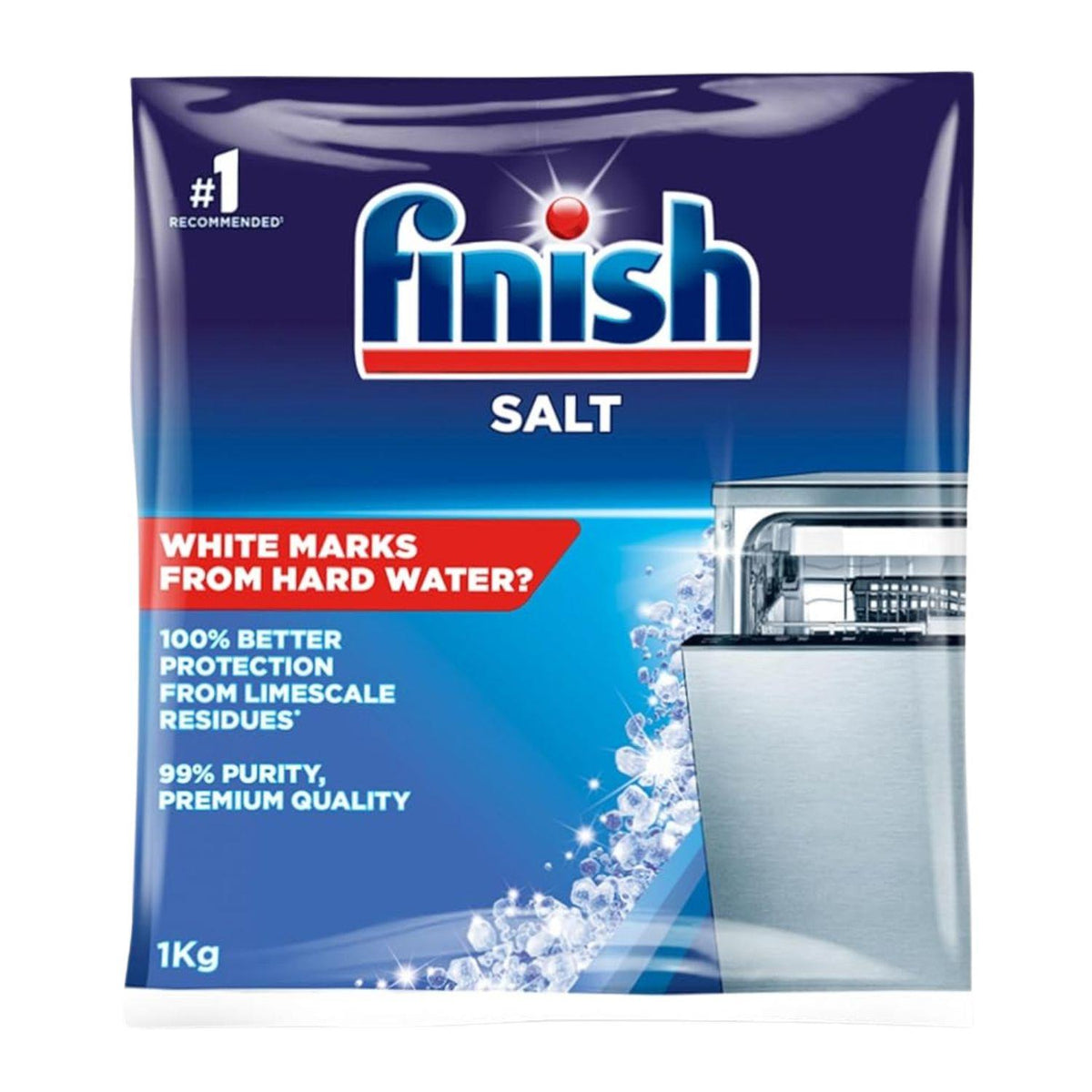 Finish Dishwasher Salt White Marks 100% Better Protection Limescale Residues 1Kg
