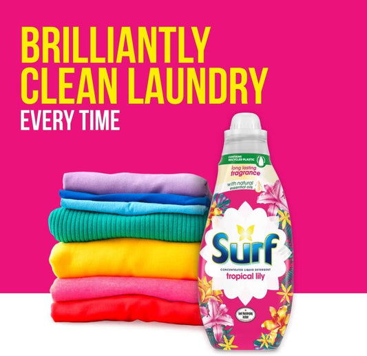 Surf Laundry Detergent Liquid Fabric Clothes Tropical Lily 24 Washes 648ml