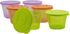 Nuk Baby Stackable Food Storage Pots With Lids Microwave & Freezer Safe 6 M+ X6