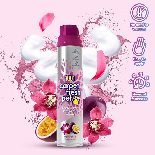 1001 Carpet Fresh Hour Freshness Long Lasting Fragrance Cleaner Foam Spray 300ml