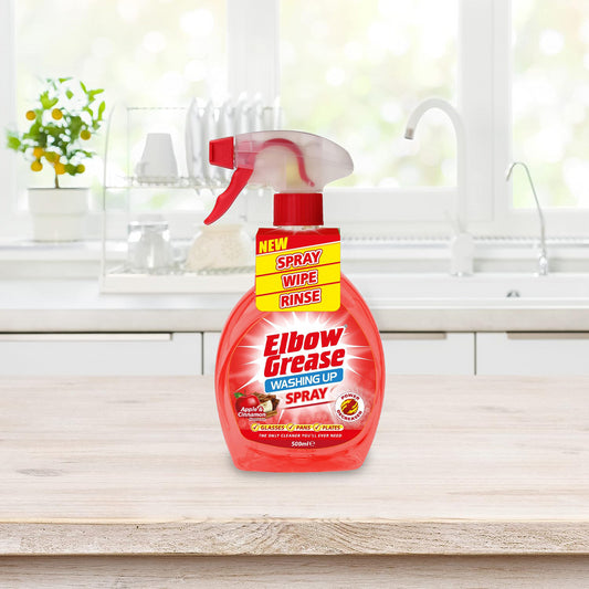 Elbow Grease Washing Up Spray Power Degreaser Cleaner Apple & Cinnamon 500ml
