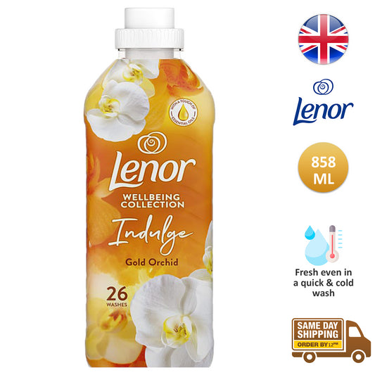 Lenor Fabric Conditioner Freshener Liquid Gold Orchid 26 Washes 858ml