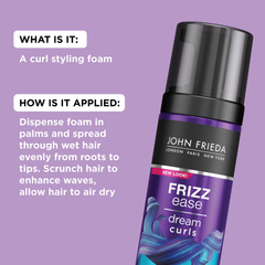 John Frieda Frizz Ease Dream Curls Air Dry Waves Styling Foam 150ml
