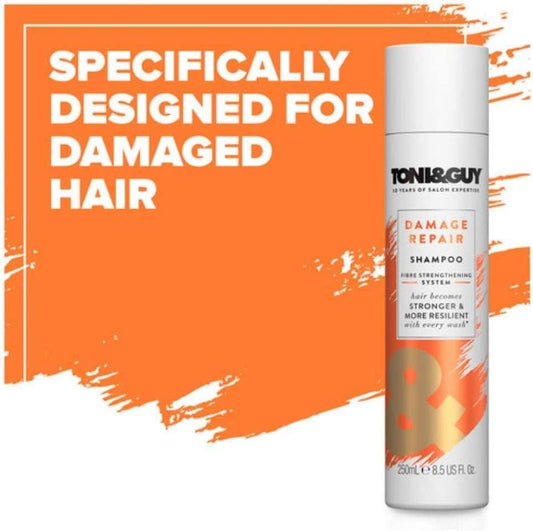 Toni&Guy Damage Repair Shampoo Fibre Strengthening Hair Becomes Stronger 250ml