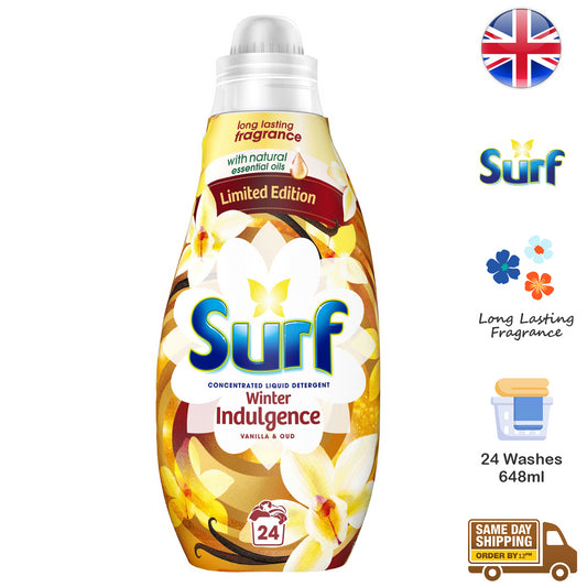 Surf Laundry Detergent Liquid Fabric Clothes Winter Indulgence 24 Washes 648ml