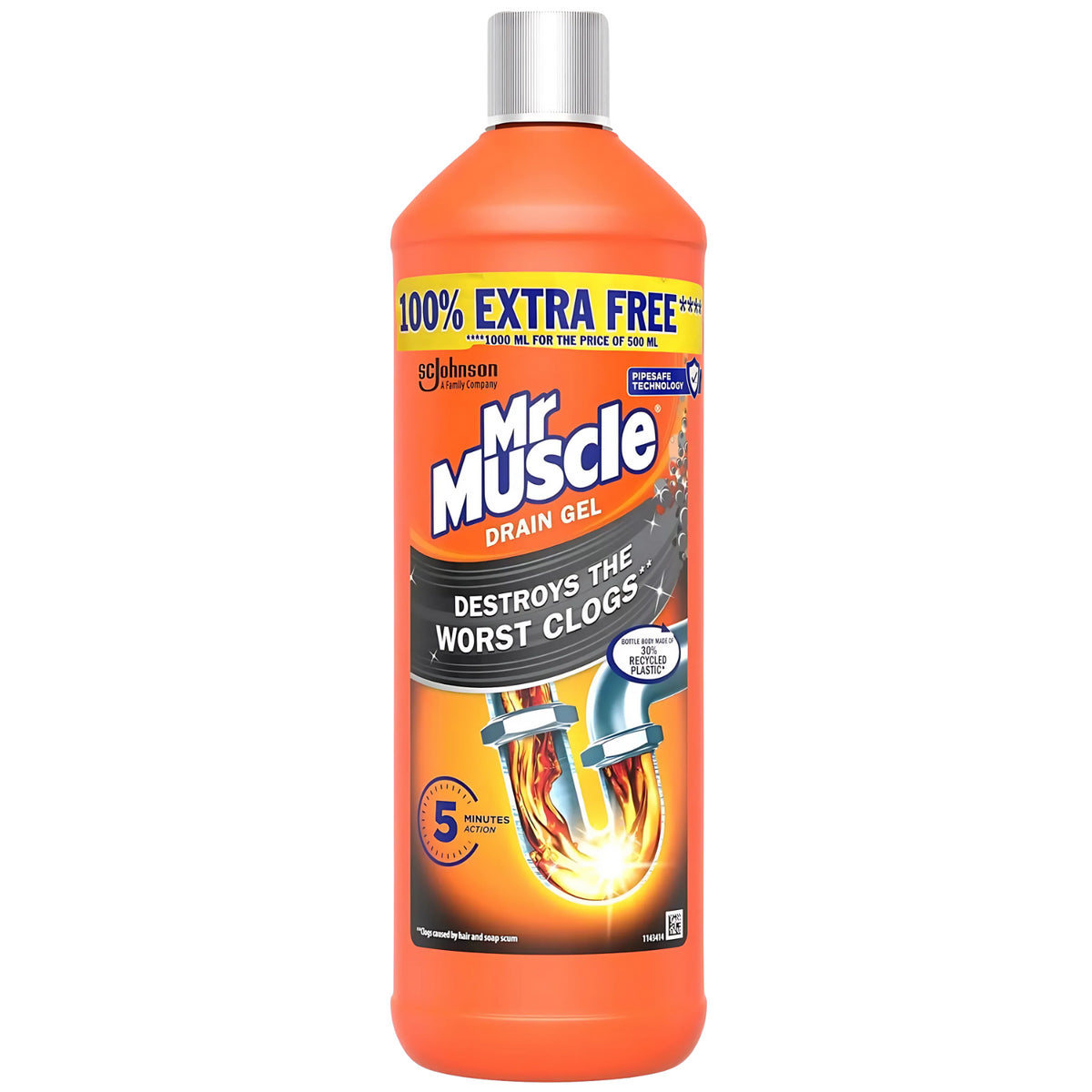 Mr Muscle Kitchen Drain Gel Unblocker Sink Bathroom Pipe Cleaner 500ml