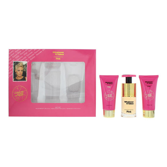 Pink Whatever It Takes 3 Piece Gift Set