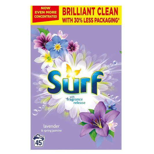 Surf Lavender & Spring Jasmine Laundry Detergent Washing Powder 45 Washes 2250G