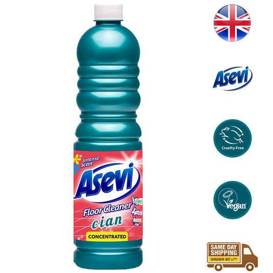 Asevi Concentrated Hard Floor Cleaner Liquid Dirt Remover Cian 1L
