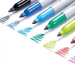 Sharpie Permanent Marker Pens Fine Point Tip Quick Dry Ink Most Surfaces