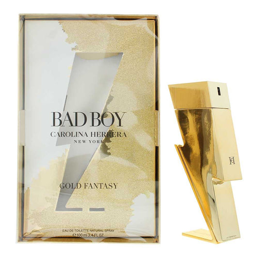 Carolina Herrera Bad Boy Gold Fantasy EDT 100ml Spray For Mens Fragrance