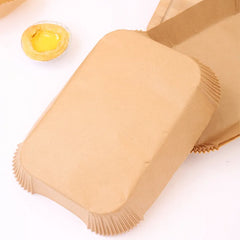 Air Fryer Disposable Non-Stick Baking Steamer Rectangle 50Pcs Paper Parchment