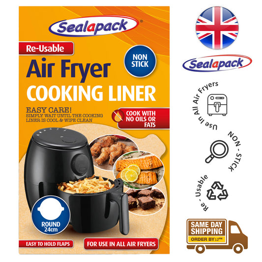 Sealapack Non-Stick Re-Usable Air Fryer Liner 24Cm Round Sheet