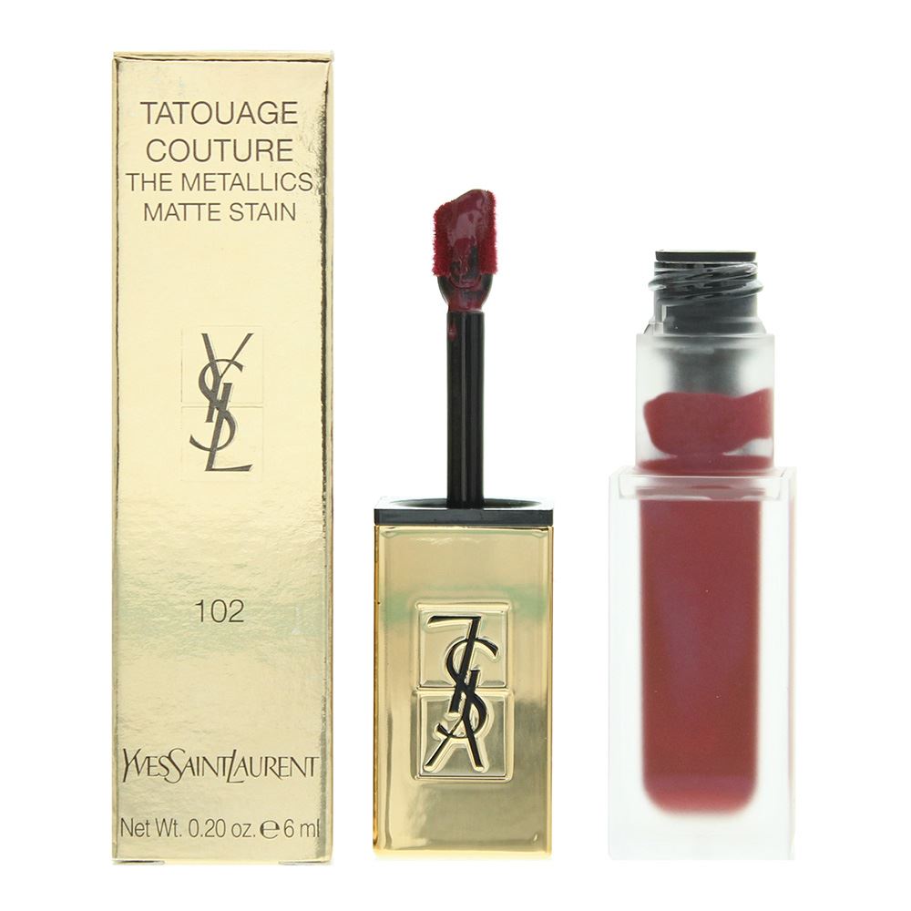 YSL Tatouage Couture The Metallics 102 Iron Pink Spirit Lip Stain 6ml