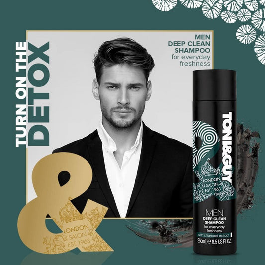 Toni & Guy Men Deep Clean Shampoo 250ml Everyday Freshness With Charcoal Extract