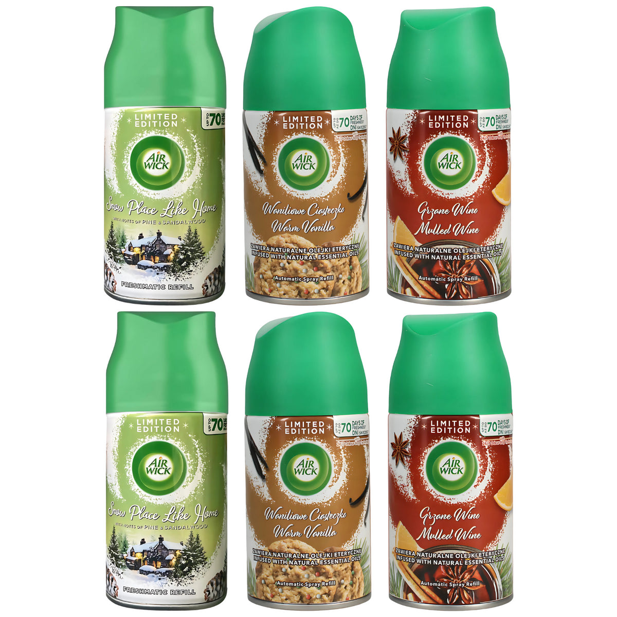 Air Wick Freshmatic Refill Air Freshener Automatic Spray Fragrance Bundle 250ml