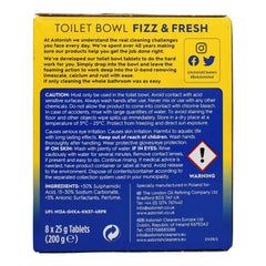 Astonish Toilet Bowl Fizz & Fresh Lemon Splash Deep Cleaning Foam Calcium 8 Tab